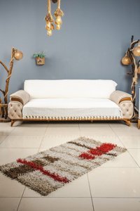Eren Home Naturel Pamuklu Kanvas Püsküllü Süngersiz Armürlü Ekru Üçlü Koltuk Örtüsü 170x220 cm