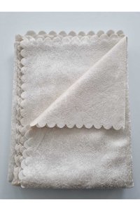 Aysalife Home Tekstil Kadife Süngerli Osmanlı Desenli Bej Tekli Koltuk Örtüsü 170x220 cm