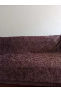 Şubat Home Kadife Polar Süngerli Mermer Desenli Kahverengi Tekli Koltuk Örtüsü 200x175 cm