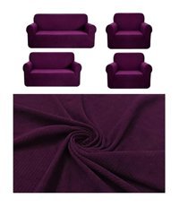 Mehira Tesettür Polyester Likralı Süngersiz Düz Giydirmeli Mor Dörtlü Koltuk Örtüsü 180x230 cm