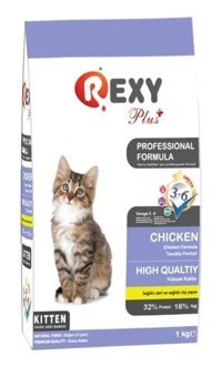 Rexy Plus Tavuk Az Tahıllı Yavru Kuru Kedi Maması 1 kg