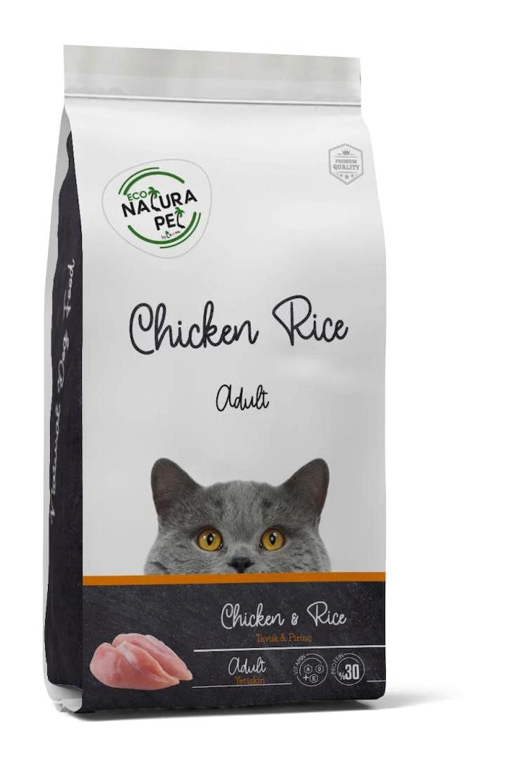 Natura Pet Tavuk-Pirinç Az Tahıllı Yetişkin Kuru Kedi Maması 1.5 kg