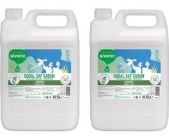 Siveno Defne Yağlı Alkolsüz Organik Nemlendiricili Parabensiz Vegan 2'li 5 lt Sıvı Sabun