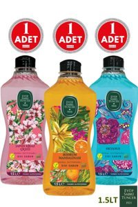 Eyüp Sabri Tuncer 1923 Karışık Alkolsüz Antibakteriyel Organik Nemlendiricili Parabensiz Vegan 3'lü 1.5 lt Sıvı Sabun