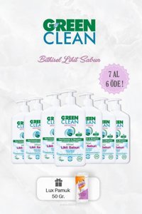 Green Clean Bitki Özü Alkolsüz Organik Nemlendiricili Parabensiz Vegan 7'li 500 ml Sıvı Sabun
