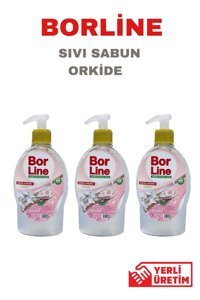 Bor Line Orkide Alkolsüz Antibakteriyel Organik Nemlendiricili Parabensiz 3'lü 400 ml Sıvı Sabun