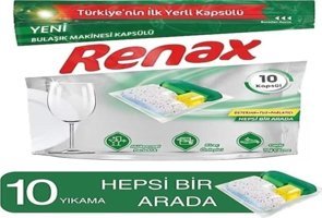 Renax Tablet Bulaşık Makinesi Deterjanı 10x10 Adet
