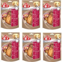 8in1 Fillets Pro Skin & Coat Keten Tohumu Tüm Irklar Yetişkin Köpek Ödül Maması 6x80 gr