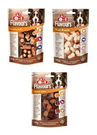 8in1 Flavours Et Tüm Irklar Yetişkin Köpek Ödül Maması 3x60 gr
