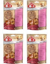 8in1 Freeze Dried Ördek Tüm Irklar Yetişkin Köpek Ödül Maması 4x50 gr