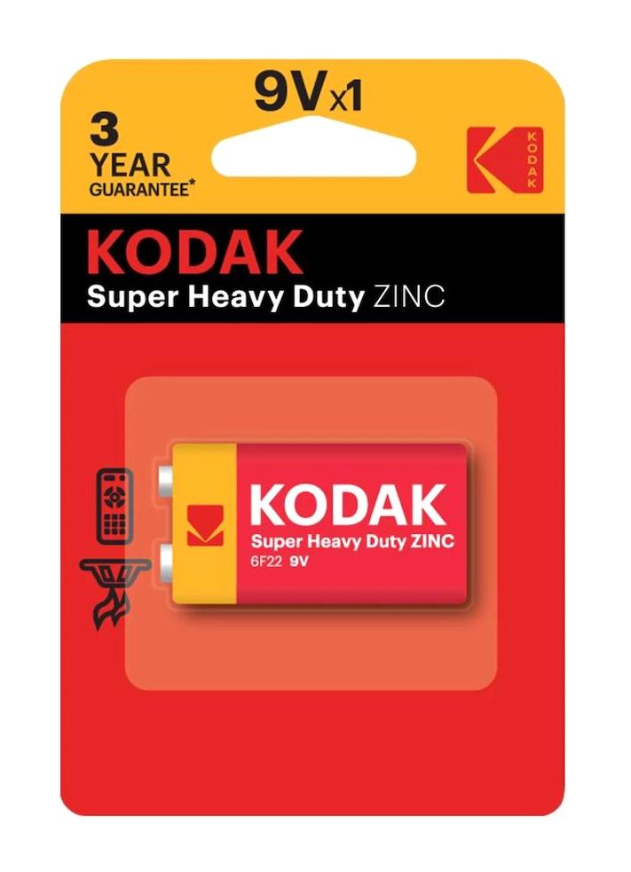 Kodak Shrink 9 V 250 mAh Çinko D / Büyük Pil