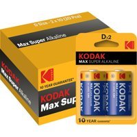 Kodak Max Super 9 V Alkalin D / Büyük Pil 20'li