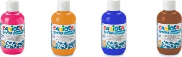 Carioca Yıkanabilir Çok Renkli 4x250 ml Guaj Boya Seti