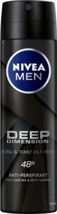 Nivea Men Deep Pudrasız Ter Önleyici Sprey Erkek Deodorant 4x150 ml