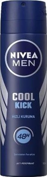 Nivea Men Cool Kick Pudrasız Ter Önleyici Antiperspirant Sprey Erkek Deodorant 24x150 ml