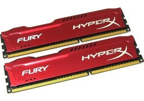 Kingston Hyperx Fury HX316C10F/8 16 GB DDR3 2x8 1600 MHz Ram Kırmızı