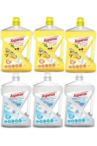 Asperox Portakal Limon ve Beyaz Sabun Kokulu Yüzey Temizleyici 6x2.5 lt