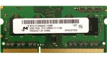 Micron MT8JTF25664HZ-1G6M1 2 GB DDR3 1x2 1600 MHz Ram