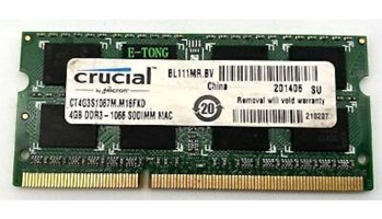 Crucial CT4G3S1067M 4 GB DDR3 1x4 1066 MHz Ram