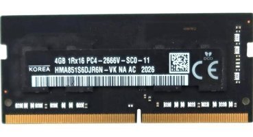 SK Hynix HMA851S6DJR6N-VK 4 GB DDR4 1x4 2666 MHz Ram