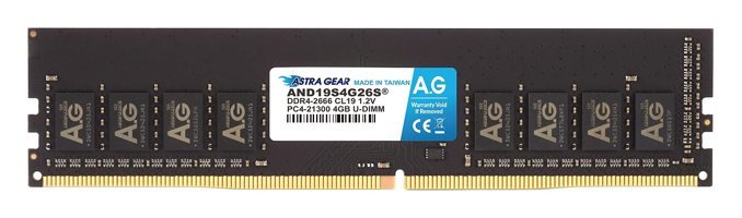 ASTRA GEAR AND19S4G26S 4 GB DDR4 1x4 2666 MHz Ram