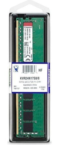 Kingston Value KVR24N17S8-8 8 GB DDR4 1x8 2400 MHz Ram