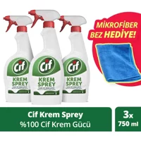 Cif Krem Sprey Yüzey Temizleyici 3x750 ml