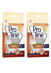 Proline Portakal Kokulu Topaklanan İnce Taneli Bentonit Kedi Kumu 2x10 lt