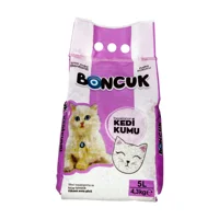 Boncuk Bebek Pudrası Kokulu Topaklanan İnce Taneli Bentonit Kedi Kumu 5 lt