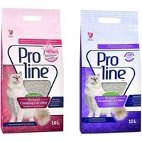 Proline Bebek Pudralı + Lavanta Kokulu Topaklanan İnce Taneli Bentonit Kedi Kumu 2x10 lt