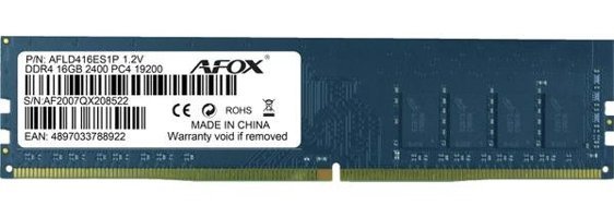 Afox AFLD416ES1P 16 GB DDR4 1x16 2400 MHz Ram