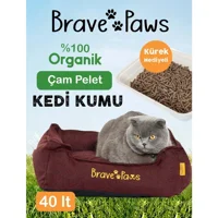Brave Paws Kalın Taneli Çam Pellet Kedi Kumu 40 lt