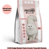 Pro Town Bebek Pudrası Kokulu Topaklanan İnce Taneli Bentonit Kedi Kumu 10 lt