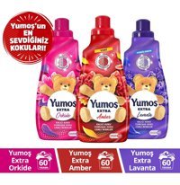 Yumoş Extra Konsantre Orkide-Amber-Lavanta 180 Yıkama Yumuşatıcı 3x1.44 lt