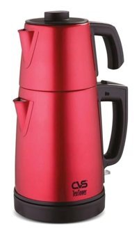 CVS DN-1525 Tea Tower Çelik Demlikli 1800 W Çelik Gövdeli Kırmızı Çay Makinesi