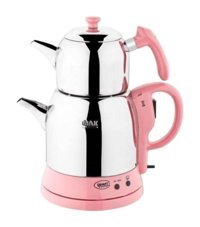 Özkent K-661 Çelik Demlikli 1500 W Çelik Gövdeli Pembe Çay Makinesi