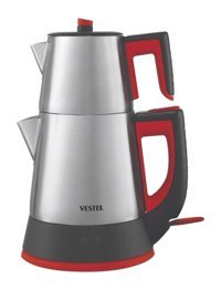 Vestel Sefa 1000 X Çelik Demlikli 1800 WIşıklı Çelik Gövdeli İnox Çay Makinesi