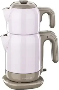 Korkmaz A369-03 Demtez Çelik Demlikli 1600 W Çelik Gövdeli Lila Çay Makinesi