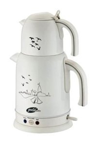 Goldmaster GM-7326 Hazal Çelik Demlikli 2200 W Çelik Gövdeli Beyaz Çay Makinesi