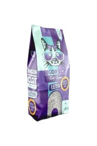 Rigor Cat Lavanta Kokulu Topaklanan İnce Taneli Aktif Karbonlu Bentonit Kedi Kumu 10 lt