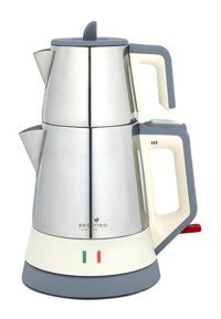 Esse Essenso Cool&Clever Çelik Demlikli 1600 W Çelik Gövdeli Beyaz-İnox Çay Makinesi