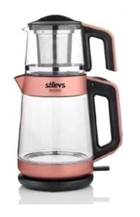 Stilevs Sih30551 Biçay Cam Demlikli 1900 W Cam Gövdeli Rose Gold Çay Makinesi