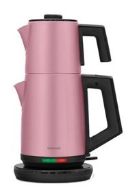Goldmaster Gm-7344L Akasya Çelik Demlikli 2200 W Çelik Gövdeli Sedef Pembe Çay Makinesi