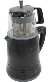 Esse Essenso Cam Demlikli 1000 W Çelik Gövdeli Siyah Çay Makinesi