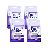 Proline Lavanta Kokulu Topaklanan İnce Taneli Bentonit Kedi Kumu 4x10 lt