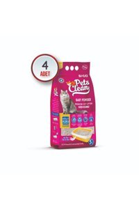 Bado Bebek Pudrası Kokulu Topaklanan İnce Taneli Bentonit Kedi Kumu 4x5 lt