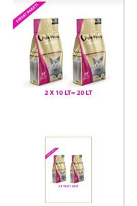 Pure Paws Bebek Pudrası Kokulu Topaklanan İnce Taneli Bentonit Kedi Kumu 2x10 lt