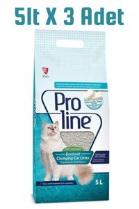 Proline Marsilya Sabunu Kokulu Topaklanan İnce Taneli Bentonit Kedi Kumu 3x5 lt