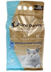 Pure Paws Marsilya Sabunu Kokulu Topaklanan İnce Taneli Bentonit Kedi Kumu 5 lt