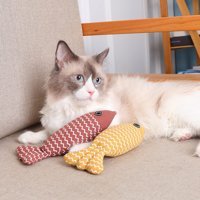 Pepisky Peluş Isırma Yavru-Yetişkin Balık Kedi Oyuncağı